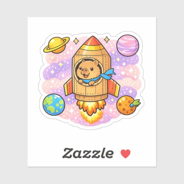 Cosmic Capybara Explorer Sticker (Sheet)
