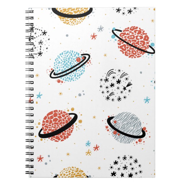 Cosmic Cartoons: Vintage Space Wonders Notebook (Front)