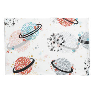 Cosmic Cartoons: Vintage Space Wonders Pillow Case