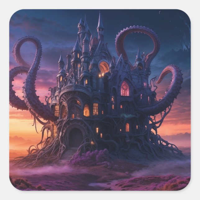 Cosmic Castle from Aeons Long Past Square Sticker (Front)