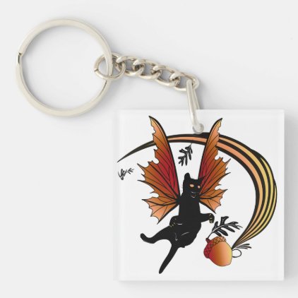 Cosmic Cat Acorn Keychain