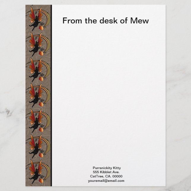 Cosmic Cat Acorn Letterhead (Front)