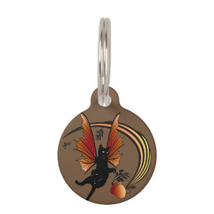 Cosmic Cat Acorn Pet Name Tag