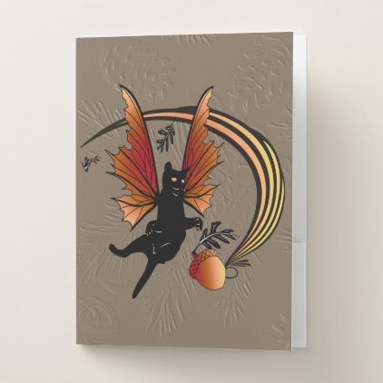 Cosmic Cat Acorn Pocket Folder