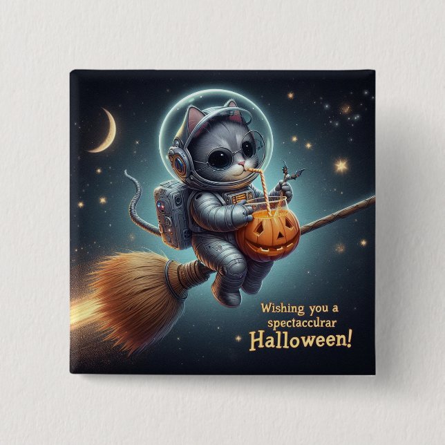 Cosmic Cat Astronaut: Magic and Space Adventure  Button (Front)