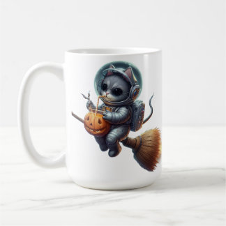 Cosmic Cat Astronaut: Magic and Space Adventure Coffee Mug