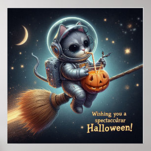 Cosmic Cat Astronaut: Magic and Space Adventure  Poster