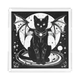Cosmic Cat Bat Cat I Acrylic Tray