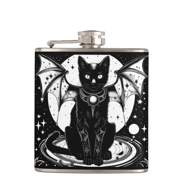Cosmic Cat Bat Cat I Flask (Front)