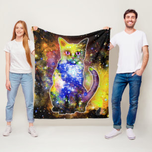 Cosmic Cat Beta Fleece Blanket