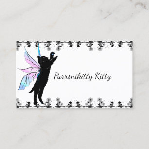 Cosmic Cat Dandelion Business Card