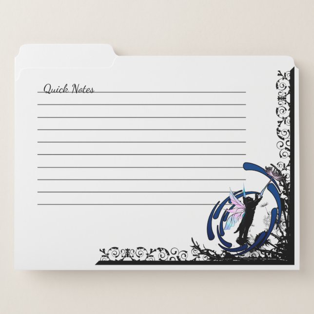 Cosmic Cat Dandelion File Folder (Front Left)