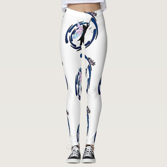 Cosmic Cat Dandelion Leggings (Front)