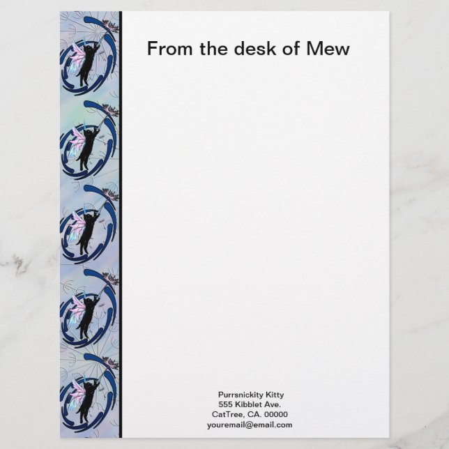 Cosmic Cat Dandelion Letterhead (Front)