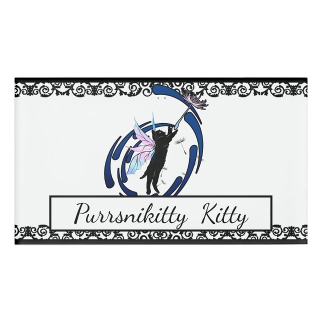 Cosmic Cat Dandelion Name Tag (Front)