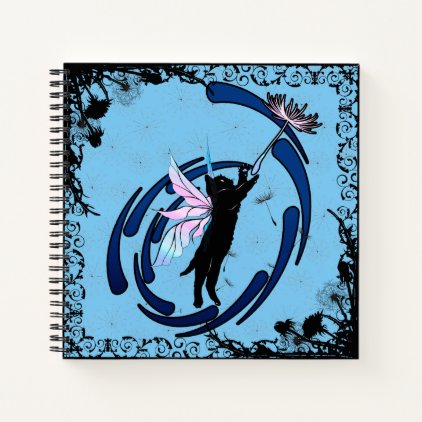 Cosmic Cat Dandelion Notebook