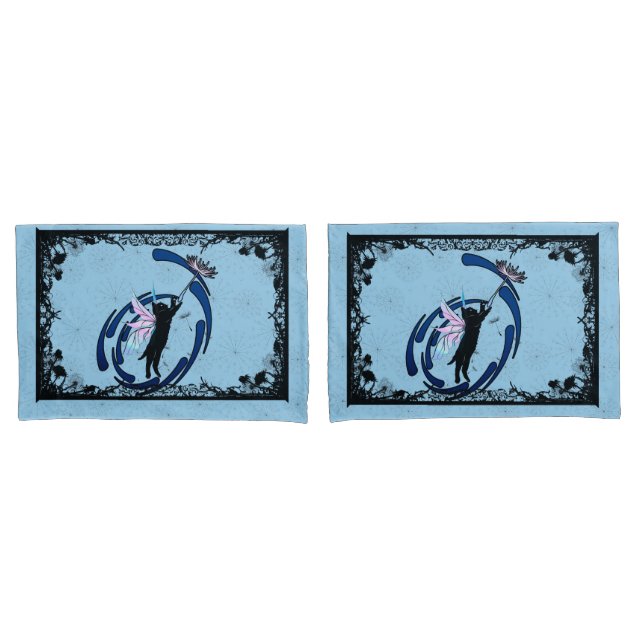 Cosmic Cat Dandelion Pillowcase (Front-Set)