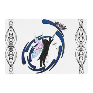 Cosmic Cat Dandelion Placemat
