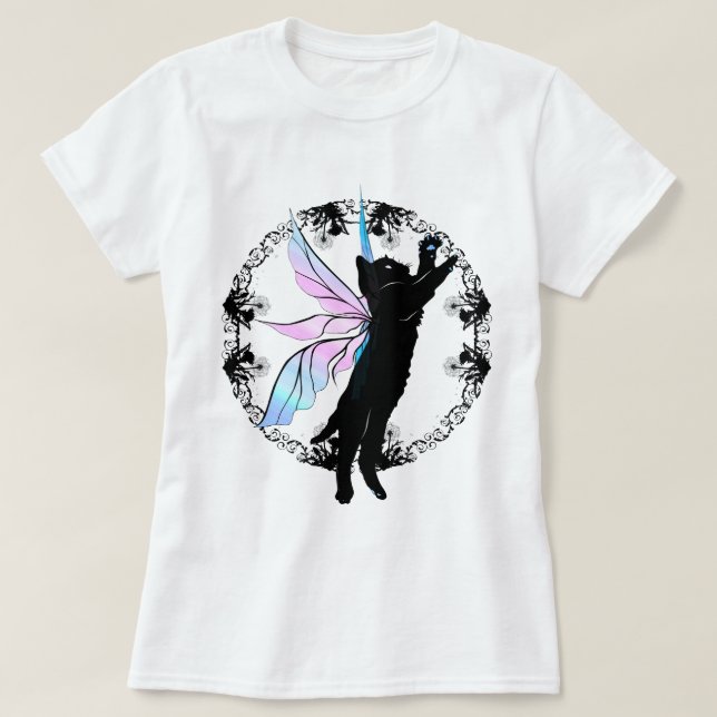 Cosmic Cat Dandelion T-Shirt (Design Front)