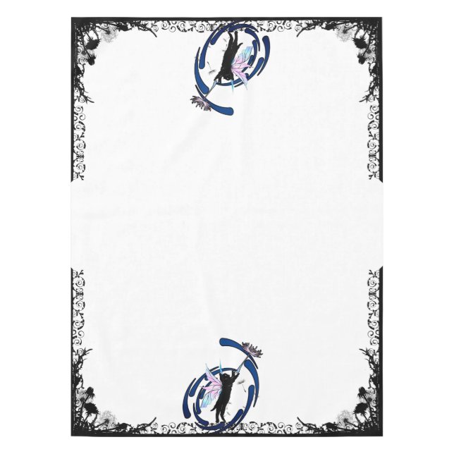 Cosmic Cat Dandelion Tablecloth (Front)