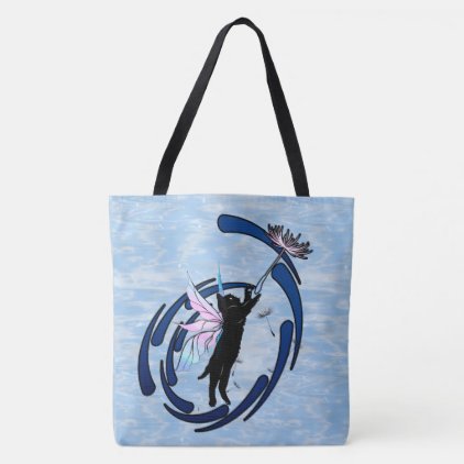 Cosmic Cat Dandelion Tote Bag