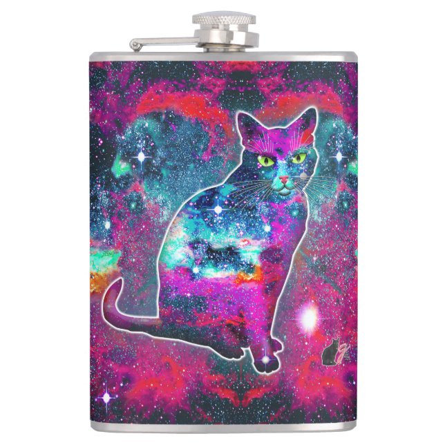 Cosmic Cat Delta Flask (Front)