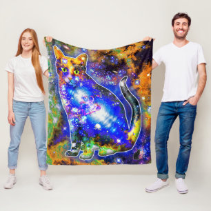 Cosmic Cat Epsilon Fleece Blanket