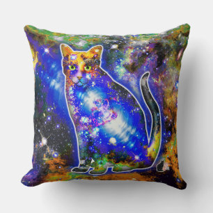 Cosmic Cat Epsilon Throw Pillow