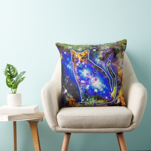 Cosmic Cat Epsilon Throw Pillow