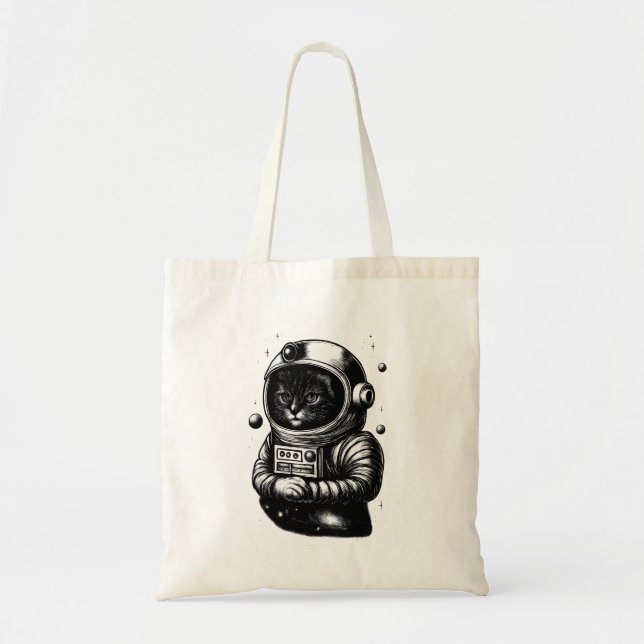 Cosmic Cat in Space Helmet - Tote (Front)