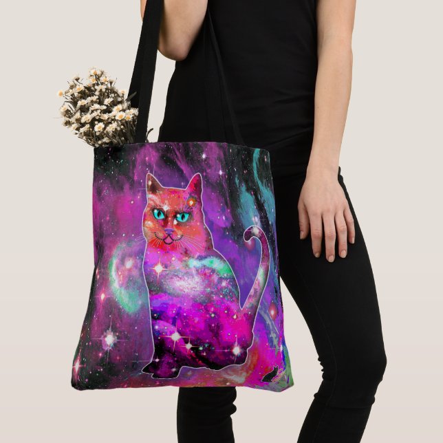 Cosmic Cat Iota Tote Bag (Close Up)