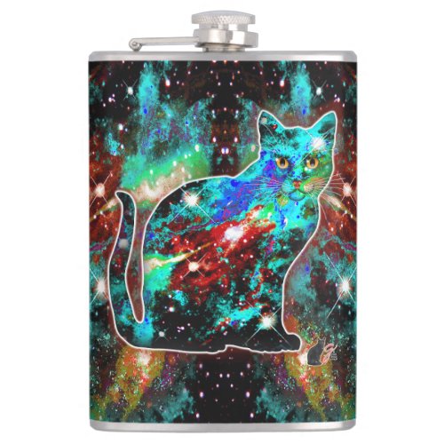 Cosmic Cat Lambda Flask