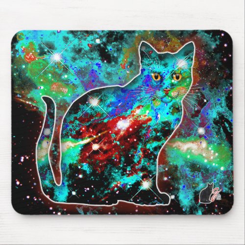 Cosmic Cat Lambda Mouse Pad