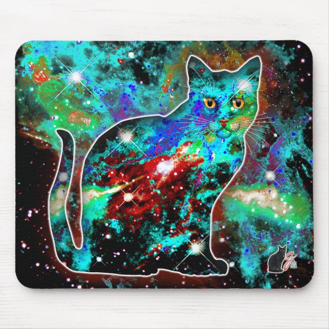 Cosmic Cat Lambda Mouse Pad (Front)