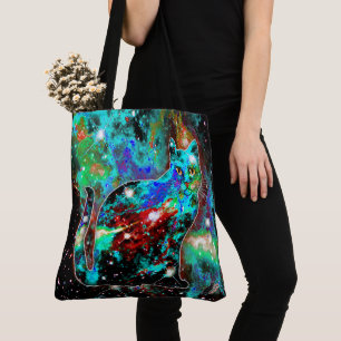 Cosmic Cat Lambda Tote Bag