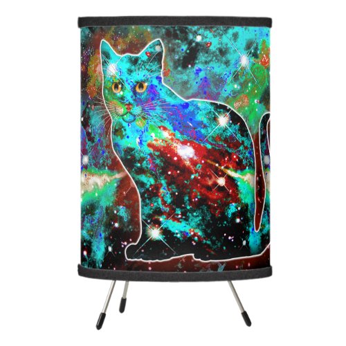 Cosmic Cat Lambda Tripod Lamp
