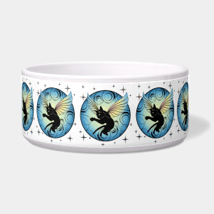 Cosmic Cat Moon and Stars Bowl