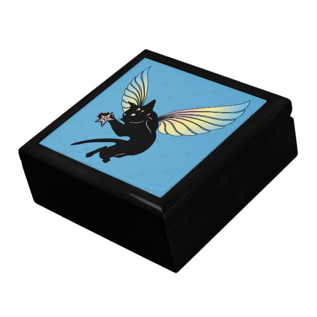 Cosmic Cat Moon and Stars Gift Box (Side)