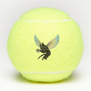 Cosmic Cat Moon and Stars Tennis Balls