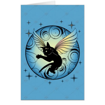 Cosmic Cat Moon Card