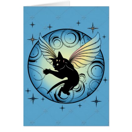 Cosmic Cat Moon Card