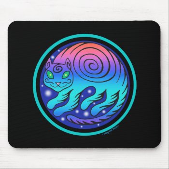 Cosmic Cat Mousepad by TabbyHallDesigns at Zazzle