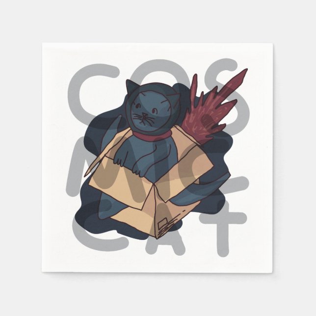 Cosmic Cat Napkins (Front)