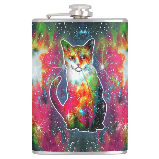 Cosmic Cat Omega Flask (Front)