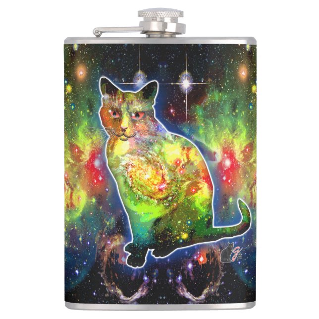 Cosmic Cat Omicron Flask (Front)