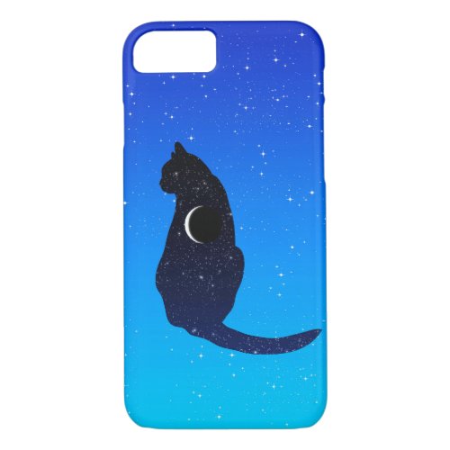 Cosmic Cat on a Starry Sky Background iPhone 87 Case