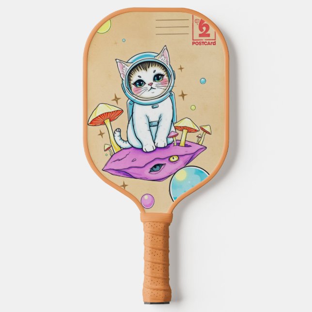 Cosmic Cat Pickleball Paddle (Front)