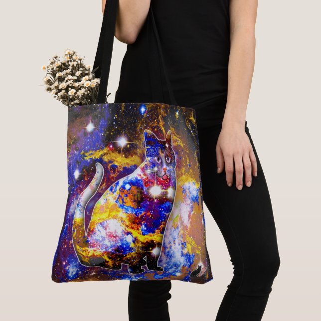 Cosmic Cat Psi Tote Bag (Close Up)