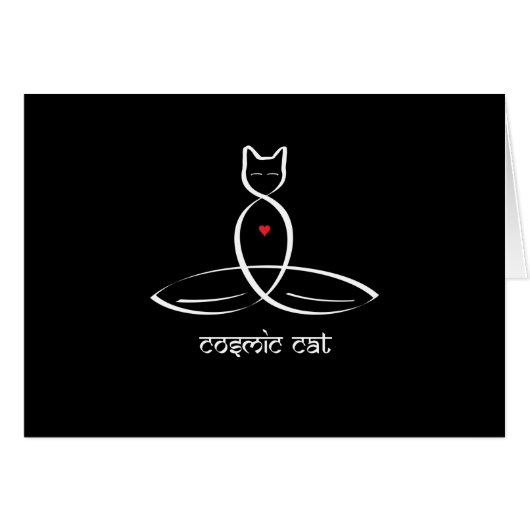 Cosmic Cat - Sanskrit style text. Cards (Front Horizontal)