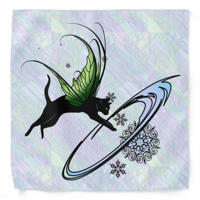 Cosmic Cat Snowflake Bandana (Front)